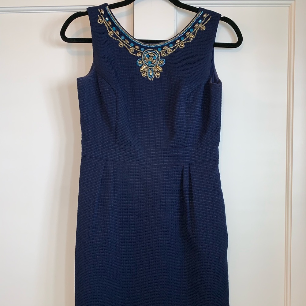 🔥SALE🔥 Ellen Tracy Navy and Gold Mini